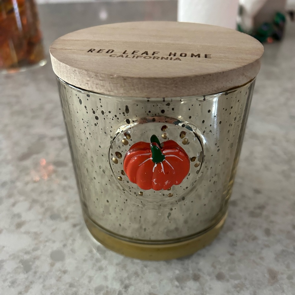 “New” Red Leaf Home Pumpkin Candle